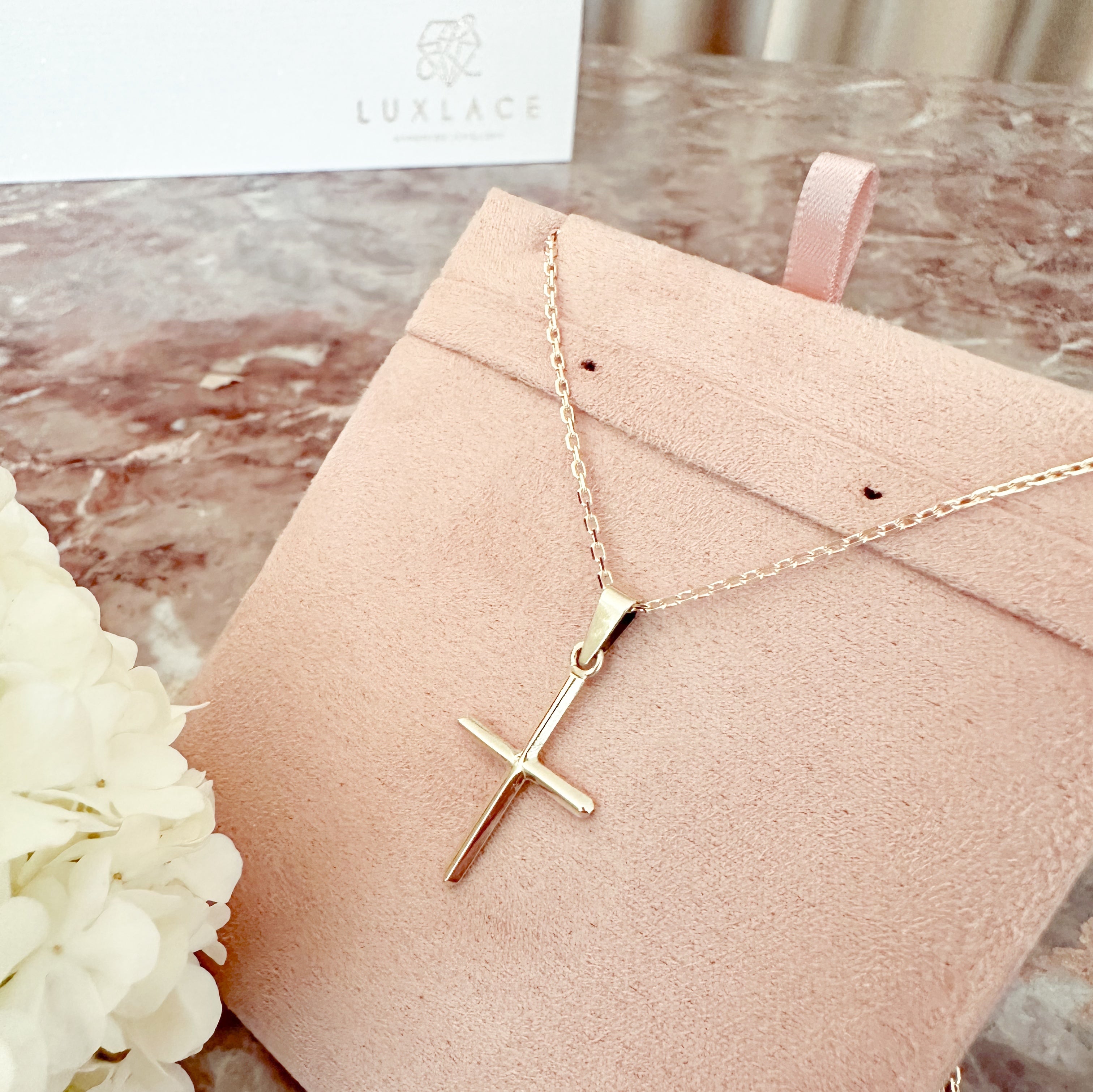 Cross 18K gold necklace