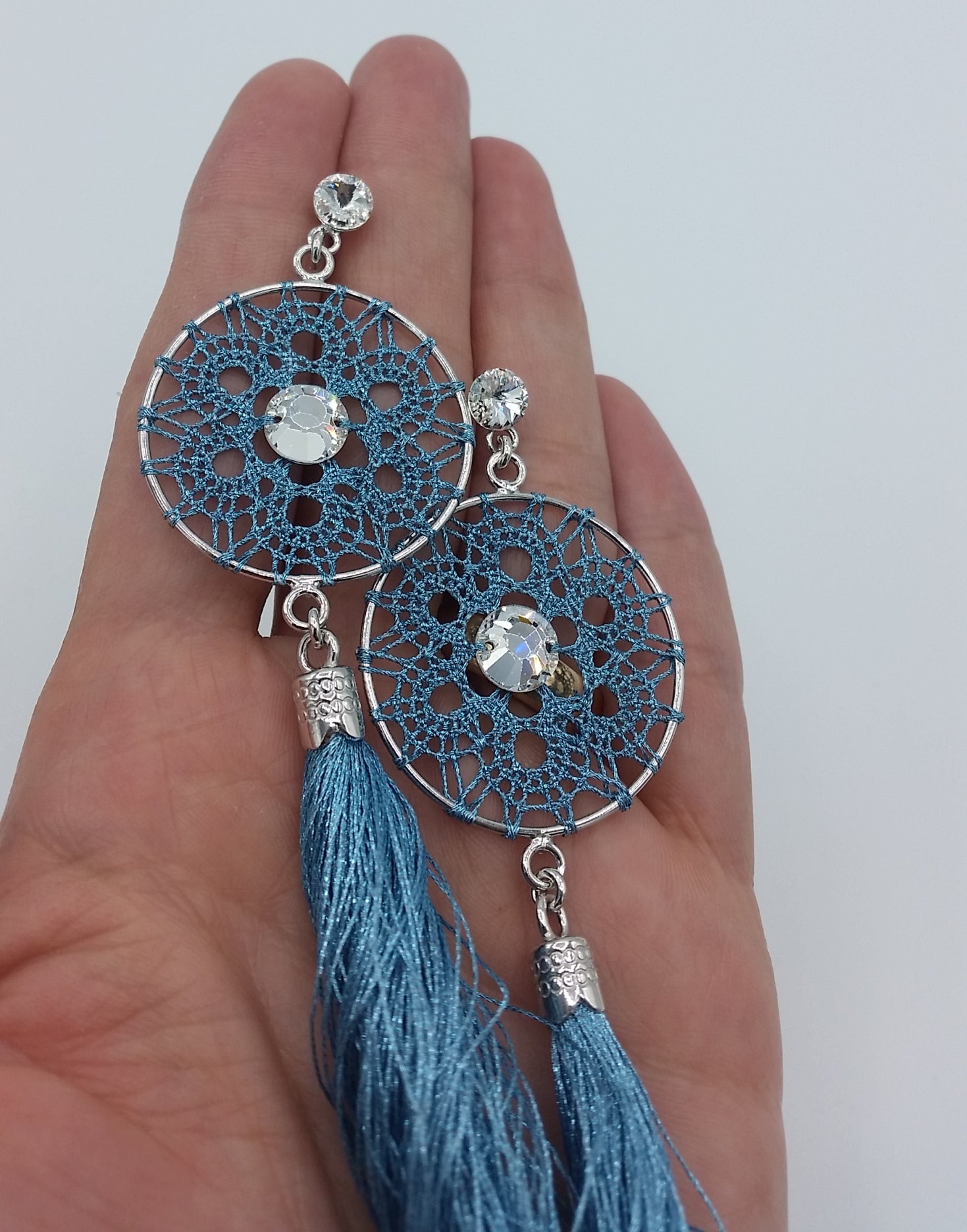 Kraljica – Sterling Silver Lace Earrings