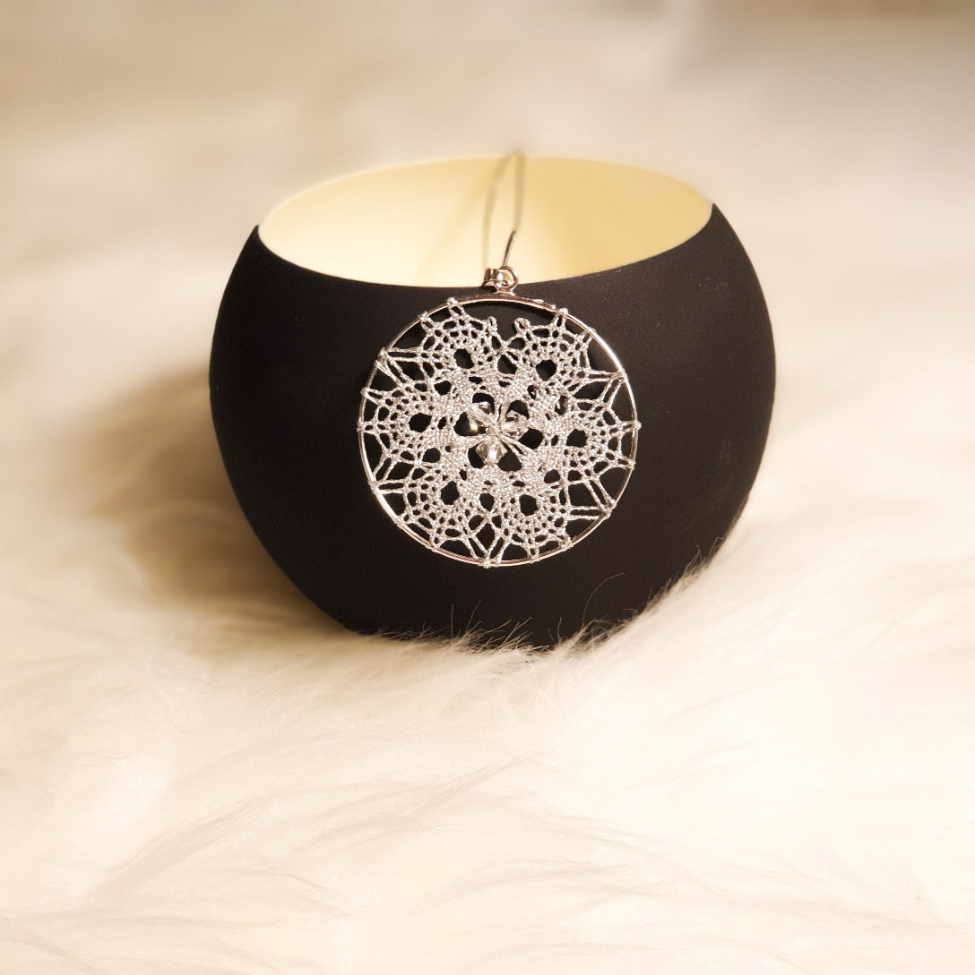 Rožica – Sterling Silver Lace Pendant Necklace
